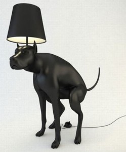 Dog Pooping Lamp