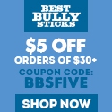 Best Bully Sticks – $5 Off Orders of $30+